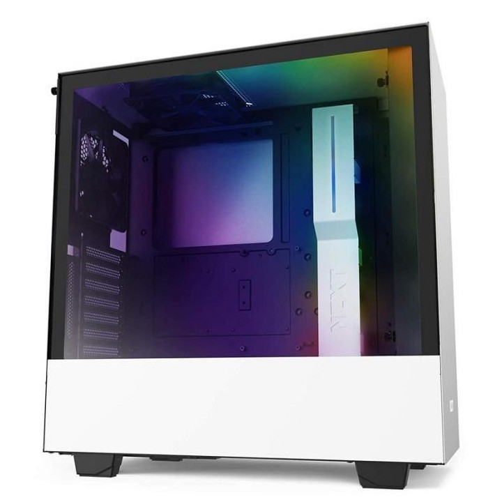 NZXT BOITIER PC H510i - Moyen Tour - Blanc - Verre trempé - (CA-H510i