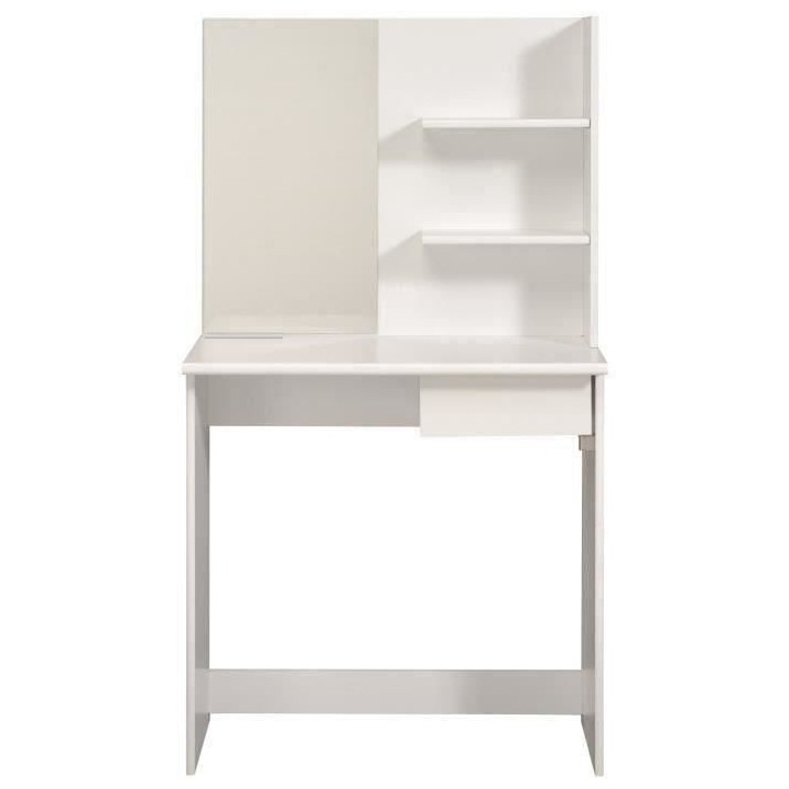 PARISOT Coiffeuse style contemporain blanc mat - L 75 cm - FASHION