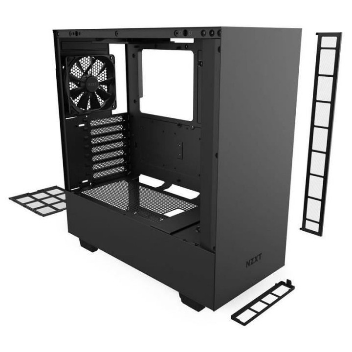 NZXT BOITIER PC H510 - USB 3.1 - Noir Mat - Verre trempé - Format ATX