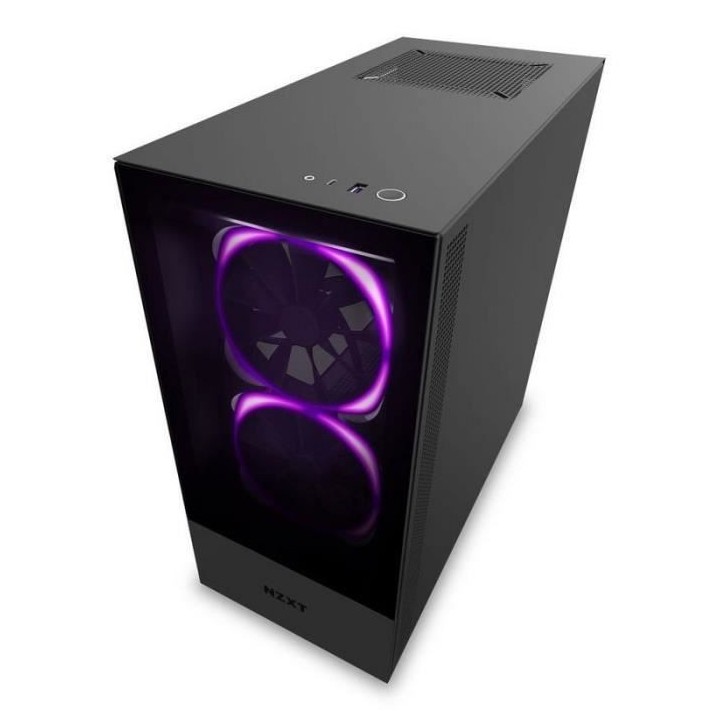 NZXT BOITIER PC H510 Elite - Rétroéclairage RGB - USB 3.1 - Noir Mat