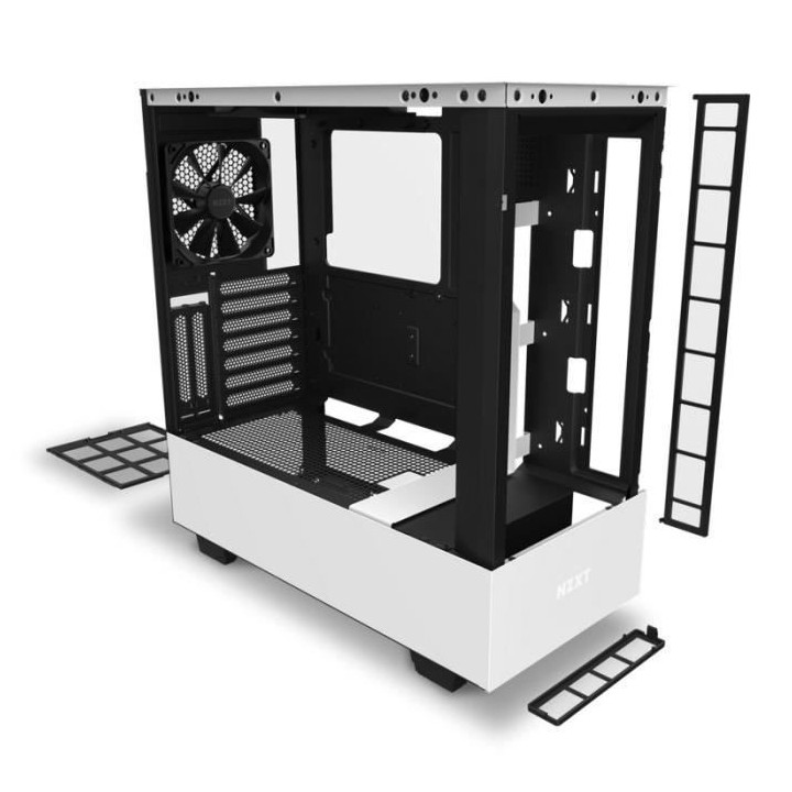 NZXT BOITIER PC H510 Elite - Rétroéclairage RGB - USB 3.1 - Blanc Ma