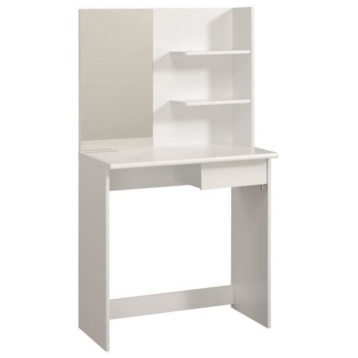 PARISOT Coiffeuse style contemporain blanc mat - L 75 cm - FASHION