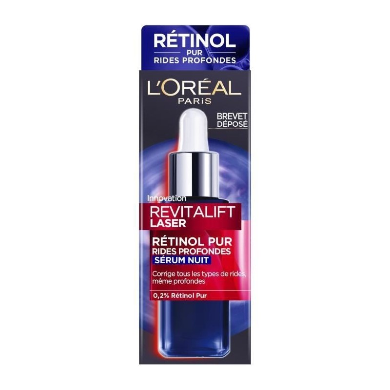 Sérum L'OREAL Nuit Rétinol Revitalift Laser Pur Rides Profondes - 30 ml