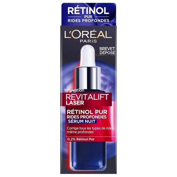 Sérum L'OREAL Nuit Rétinol Revitalift Laser Pur Rides Profondes - 30