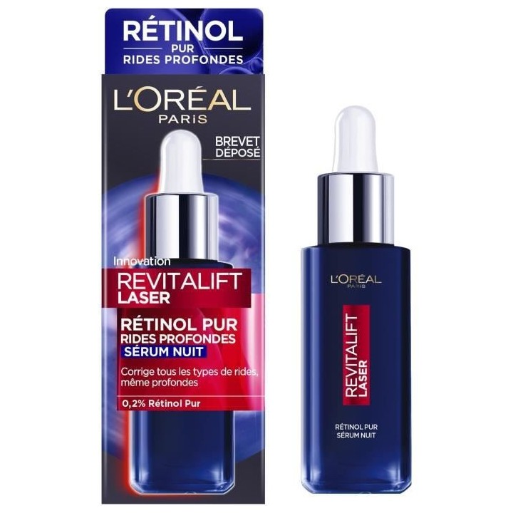 Sérum L'OREAL Nuit Rétinol Revitalift Laser Pur Rides Profondes - 30