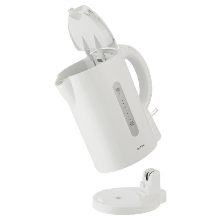 OCEANIC Bouilloire électrique - OCEAB1W - 1 L - Plastique - Blanc