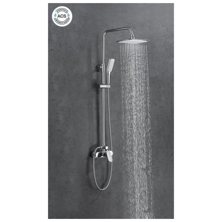 Colonne de douche OCEANIC - Mitigeur mécanique - Pomme haute rectangl