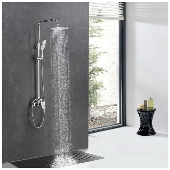 Colonne de douche OCEANIC - Mitigeur mécanique - Pomme haute rectangl