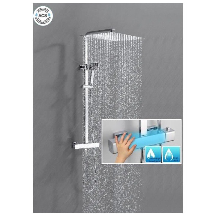 Colonne de douche OCEANIC - Mitigeur thermostatique corps froid - Pomm