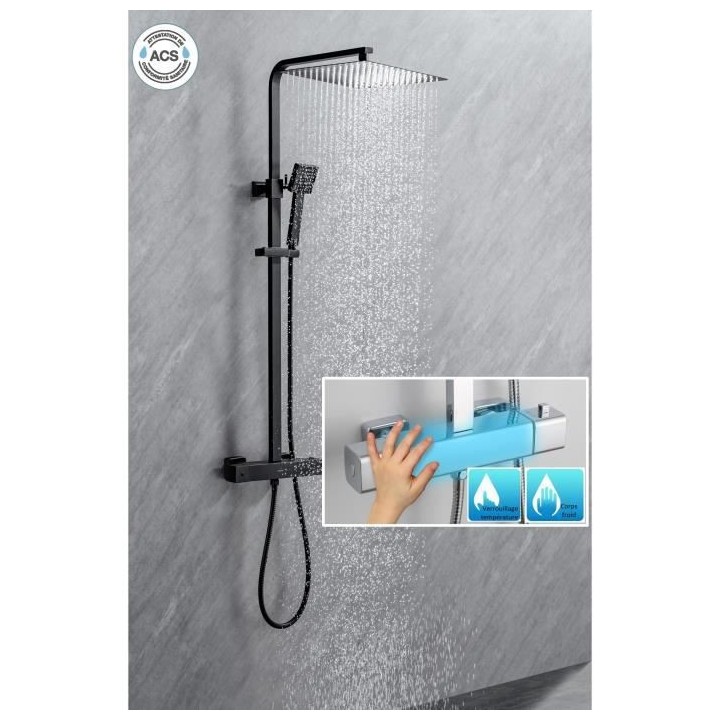 Colonne de douche OCEANIC - Mitigeur thermostatique corps froid - Pomm