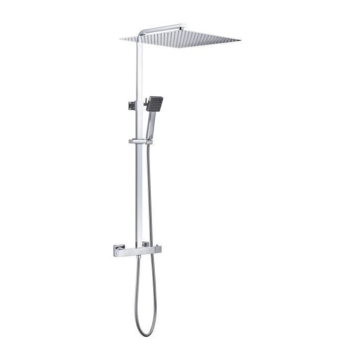 Colonne de douche OCEANIC - Mitigeur thermostatique - Pomme haute carr