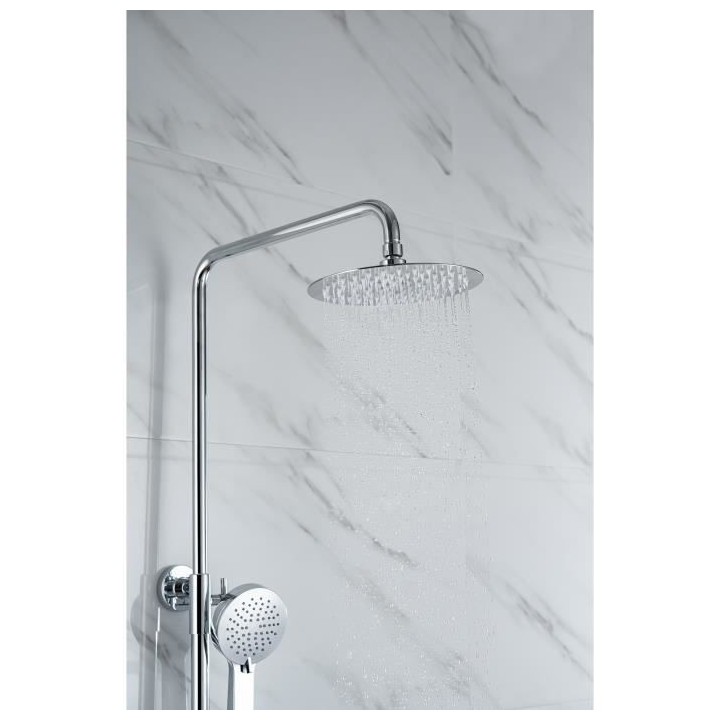 Colonne de douche OCEANIC - Mitigeur thermostatique - Pomme haute rond