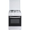 OCEANIC OCEACM6060W8-Cuisiniere table mixte gaz / électrique-4 foyers-Four convection naturelle-65 L-A-L 60 x H 85cm-Blanc