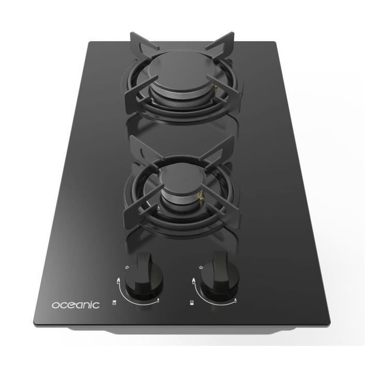 Plaque de cuisson gaz OCEANIC 2 foyers L30 x P 52 cm OCEACTG2VB8
