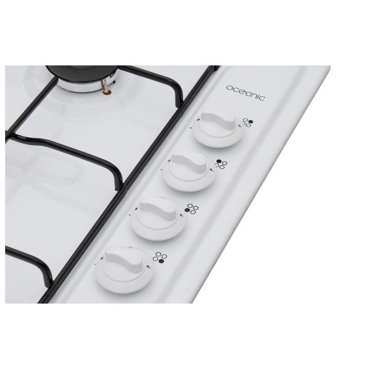 Plaque de cuisson gaz OCEANIC 4 foyers L58 x P50 cm OCEACTG4EW Blanc