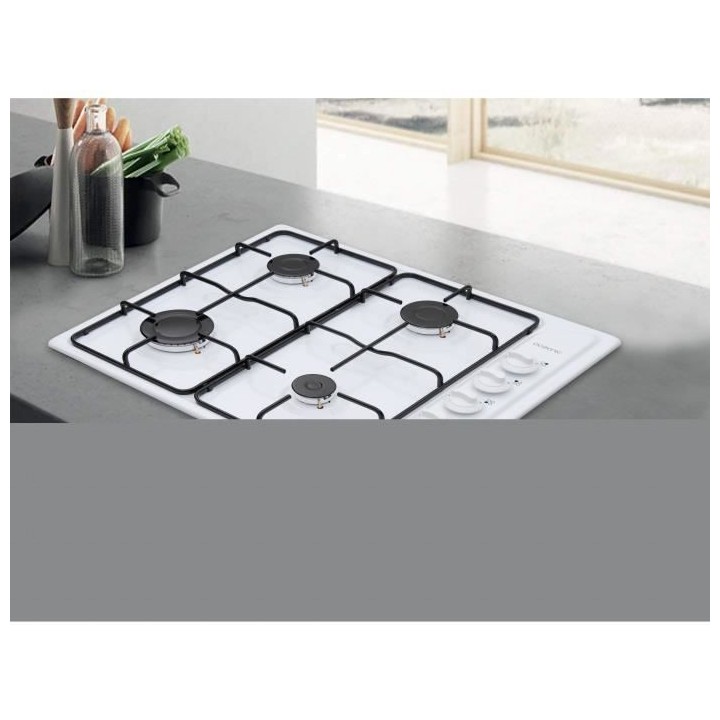 Plaque de cuisson gaz OCEANIC 4 foyers L58 x P50 cm OCEACTG4EW Blanc