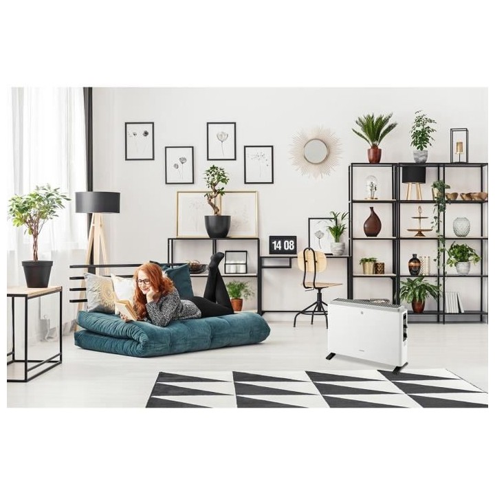 Radiateur convecteur électrique 2000W OCEANIC - 3 puissances - Mobile