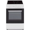 OCEANIC Cuisiniere vitrocéramique 50 x50 - four convection naturelle - four 48L - blanc