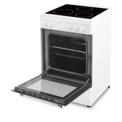 OCEANIC Cuisiniere vitrocéramique 50 x50 - four convection naturelle - four 48L - blanc