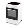 OCEANIC Cuisiniere vitrocéramique 50 x50 - four convection naturelle - four 48L - blanc