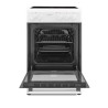 OCEANIC Cuisiniere vitrocéramique 50 x50 - four convection naturelle - four 48L - blanc