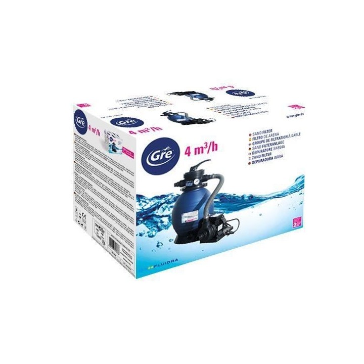 Groupe de filtration a sable GRE - Pour piscine - 4m³/h