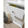 TVILUM Bureau 3 tiroirs - Blanc - L 102,6 x P 41,6 x H 80,8 cm - PARIS