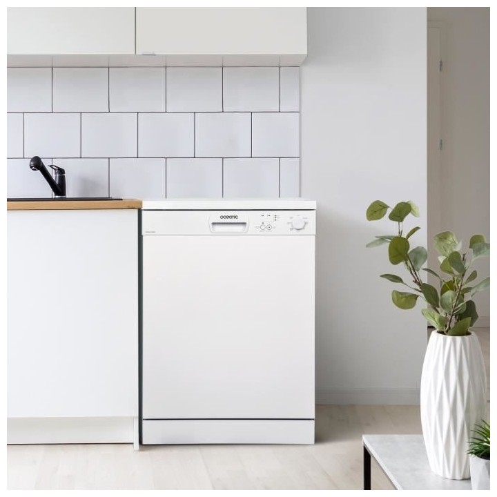 Lave-vaisselle pose-libre OCEANIC OCEALV1249W1 - L 59,8 cm - Blanc - 1