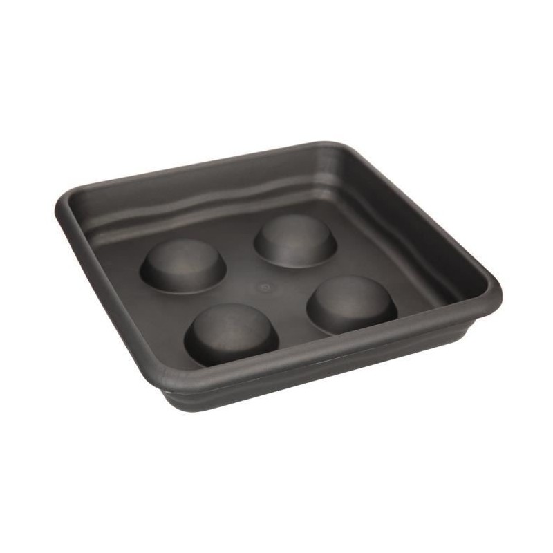 PLASTIKEN plateau carré Ø 38 cm - Anthracite