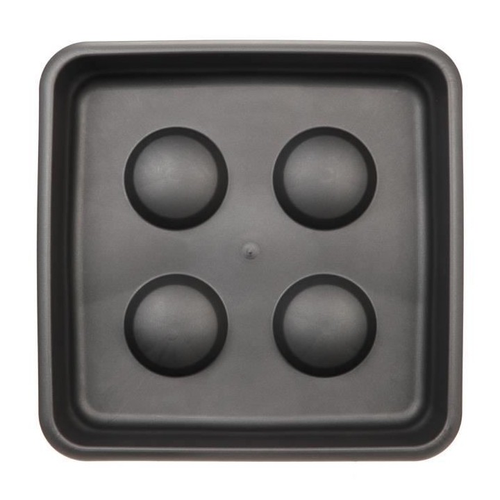 PLASTIKEN plateau carré Ø 38 cm - Anthracite