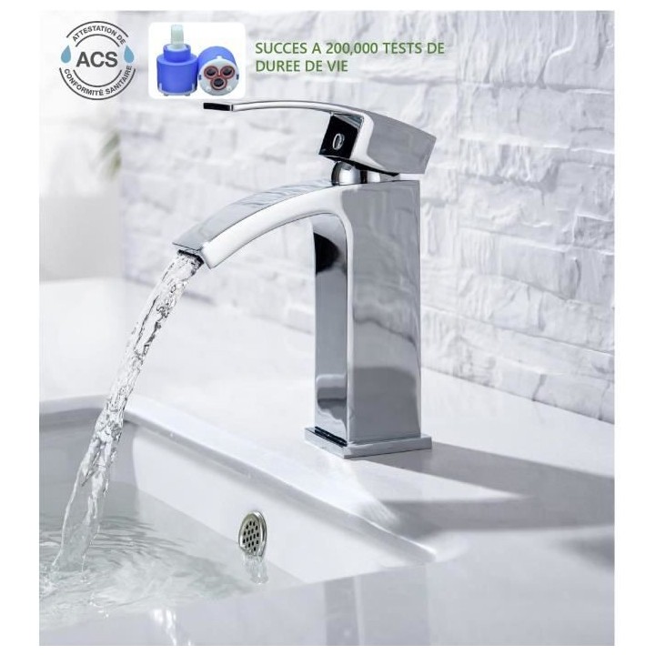 Mitigeur pour vasque et lavabo - Mécanique - En cascade - OCEANIC