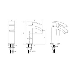 Mitigeur pour vasque et lavabo - Mécanique - En cascade - OCEANIC