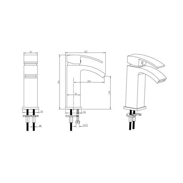 Mitigeur pour vasque et lavabo - Mécanique - En cascade - OCEANIC