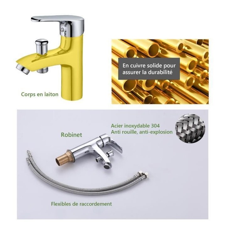 Mitigeur pour vasque, lavabo, baignoire et douche - Mécanique - OCEAN