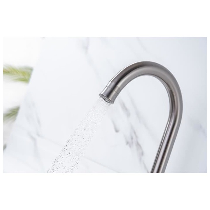 Robinet de cuisine - Mitigeur mécanique - Rotatif 360° - 2 jets - OC