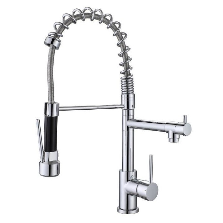 Robinet de cuisine - Mitigeur évier - Rotatif 360° - 2 jets - OCEANI