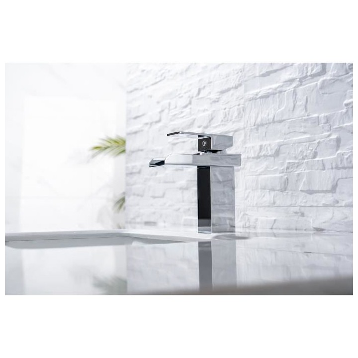 Mitigeur pour vasque et lavabo - Mécanique - En cascade - En laiton -