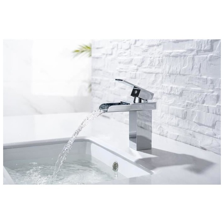 Mitigeur pour vasque et lavabo - Mécanique - En cascade - En laiton -