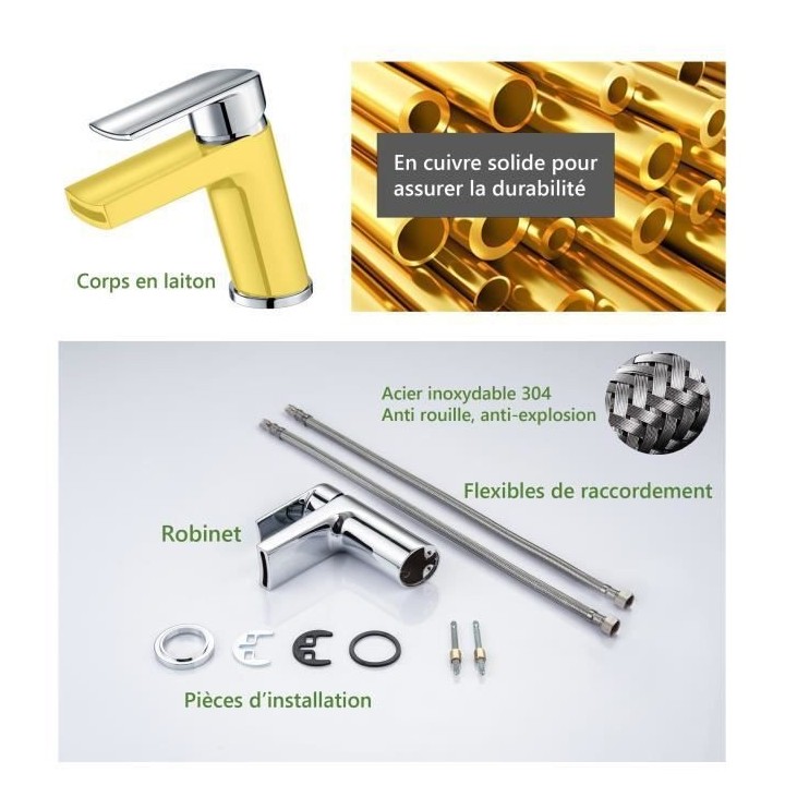 Mitigeur pour vasque et lavabo - Mécanique - OCEANIC