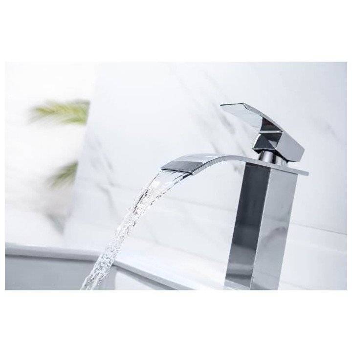 Mitigeur pour vasque et lavabo - Mécanique - En cascade - En laiton -