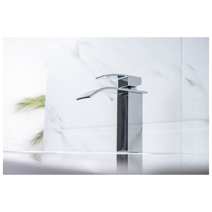 Mitigeur pour vasque et lavabo - Mécanique - En cascade - En laiton -