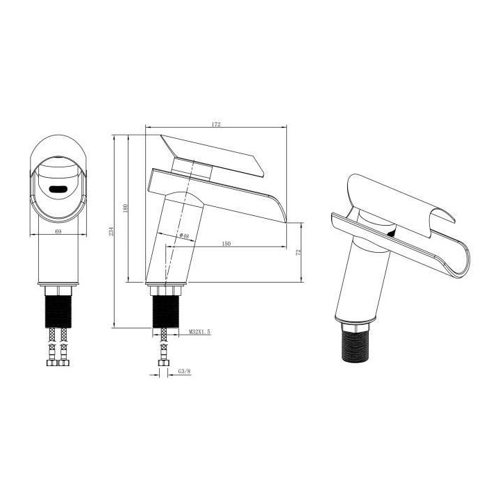 Mitigeur pour vasque et lavabo - Mécanique - OCEANIC - En cascade - E