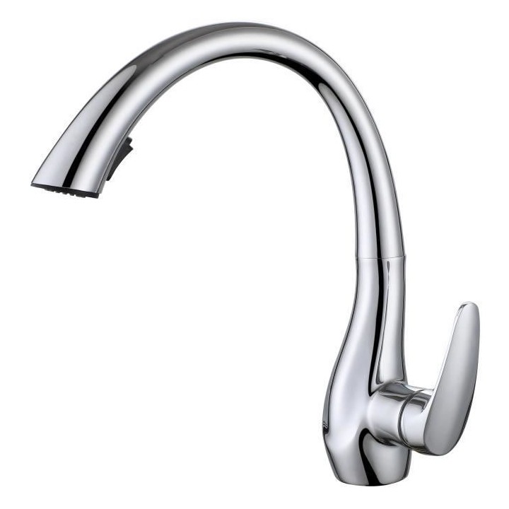 Robinet de cuisine - Mitigeur mécanique - Rotatif 360° - 2 jets - OC