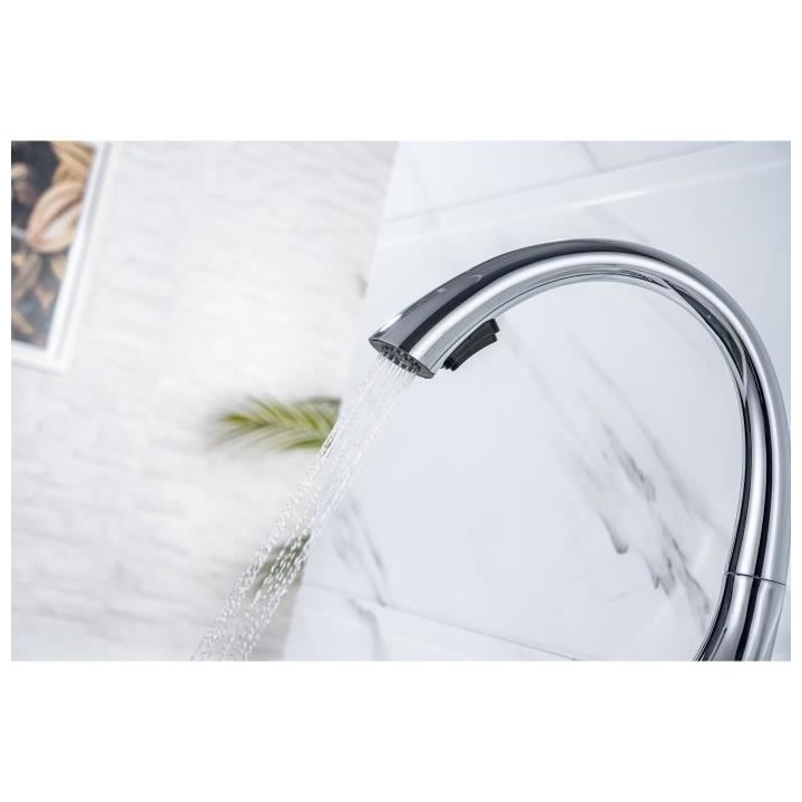 Robinet de cuisine - Mitigeur mécanique - Rotatif 360° - 2 jets - OC