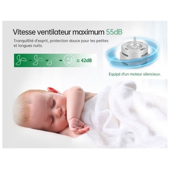 Purificateur d'air - Générateur d'ions négatifs OCEANIC - 45W - Fil