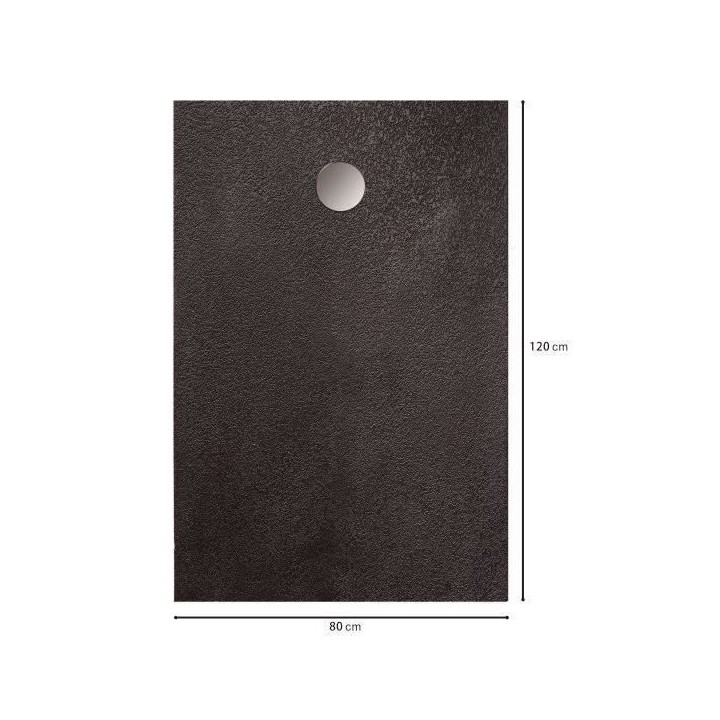 Receveur de douche en résine - Rectangulaire - 120x80x3,5 cm - OCEANI