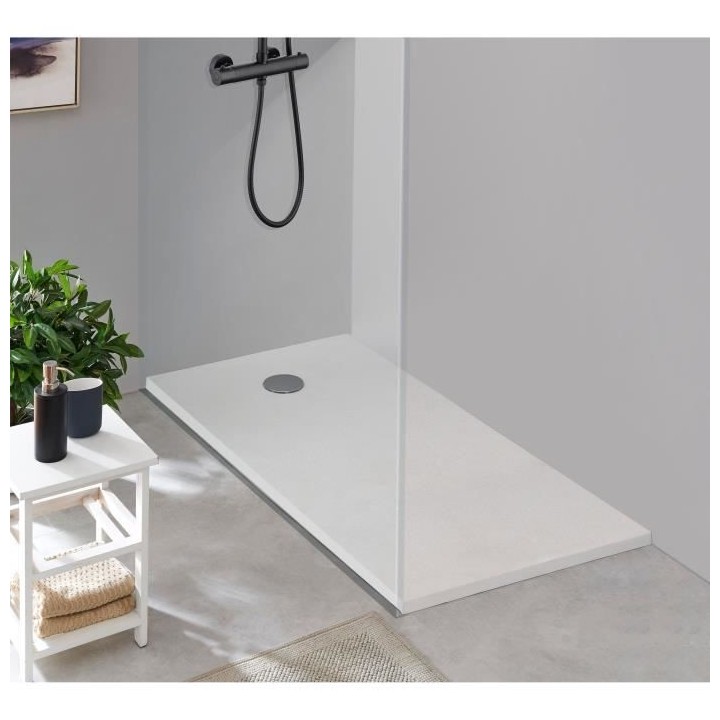 Receveur de douche en résine - Rectangulaire - 140x90x3,5 cm - OCEANI