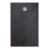 Receveur de douche en résine - Rectangulaire - 140x90x3,5 cm - OCEANIC - Gris anthracite - Bonde de vidage et pieds inclus - Mo