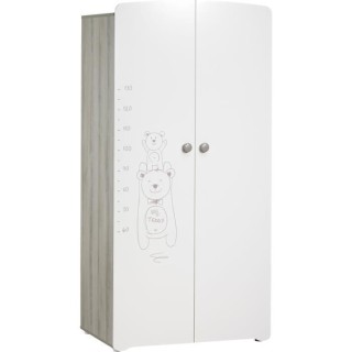 BABYPRICE Armoire 2 portes TEDDY