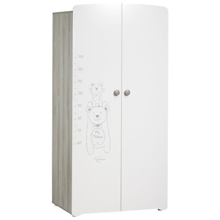 BABYPRICE Armoire 2 portes TEDDY